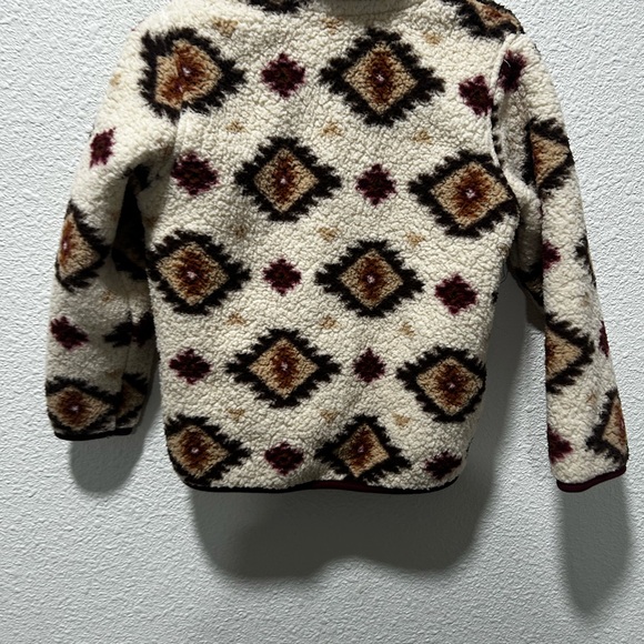 Gymboree Cream and Brown Fleece Pullover - Picture 4 of 5